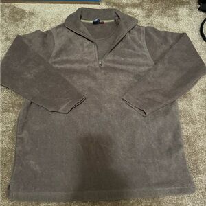 Coyote Fleece Men's Brown 1/4 -Zip Sweater